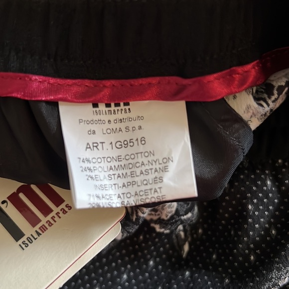 NWT I’m Isola Marras Black and White Rose Print Trousers.  Size EU 46 - Picture 11 of 12